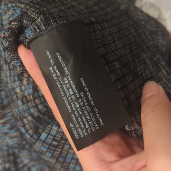Theory space dye boatneck sweater - size small to medium - black/blue/multicolor - Picture 4 of 11